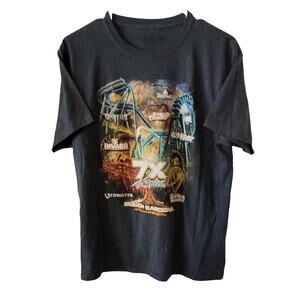 Busch Gardens Williamsburg Shirt Kids XL Gray Roller Coaster Graphic Loch Ness